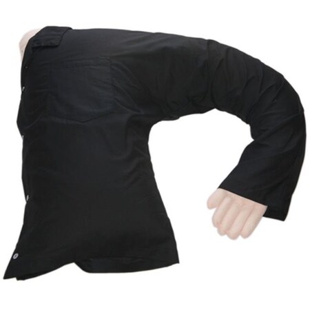 Living Healthy Products Living Healthy Products BFPB-003-BLK Boyfriend Body Pillow in Black and White BFPB-003-BLK